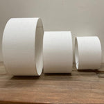 Small Cylinder White Linen Shade