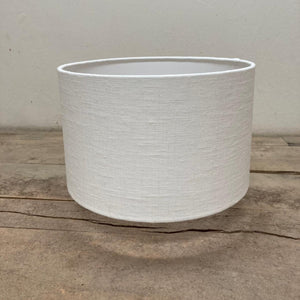 Small Cylinder White Linen Shade