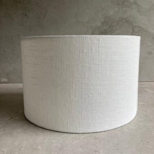 Small Cylinder White Linen Shade