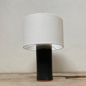 Small Cylinder White Linen Shade
