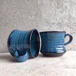 Irish Handmade Pottery Mystic Blue Flared Mug