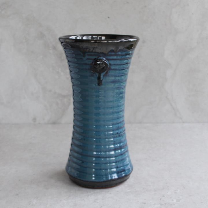 Irish Handmade Pottery Mystic Blue  Medium Flared Vase