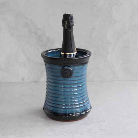 Irish Handmade Pottery Mystic Blue  Wine Chiller