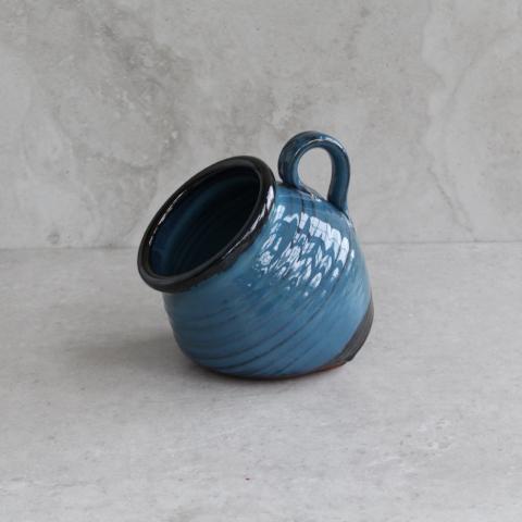 Irish Handmade Pottery Mystic Blue Salt Pig