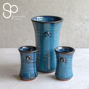 Irish Handmade Pottery Mystic Blue  Mini Flared Vase