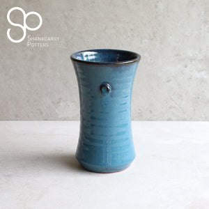 Irish Handmade Pottery Mystic Blue Small Flared Vase