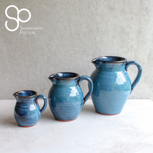 Irish Handmade Pottery Mystic Blue  Medium Pitcher
