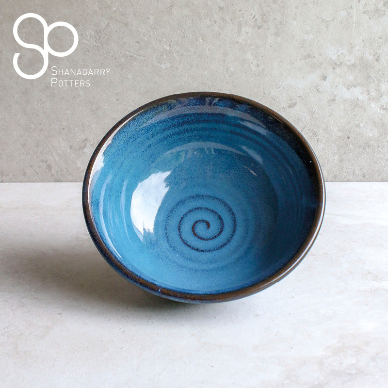 Irish Handmade Pottery Mystic Blue  Cereal Bowl