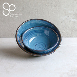 Irish Handmade Pottery Mystic Blue Medium Bowl